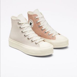High Top Platform Converse Tri-Color Panel
